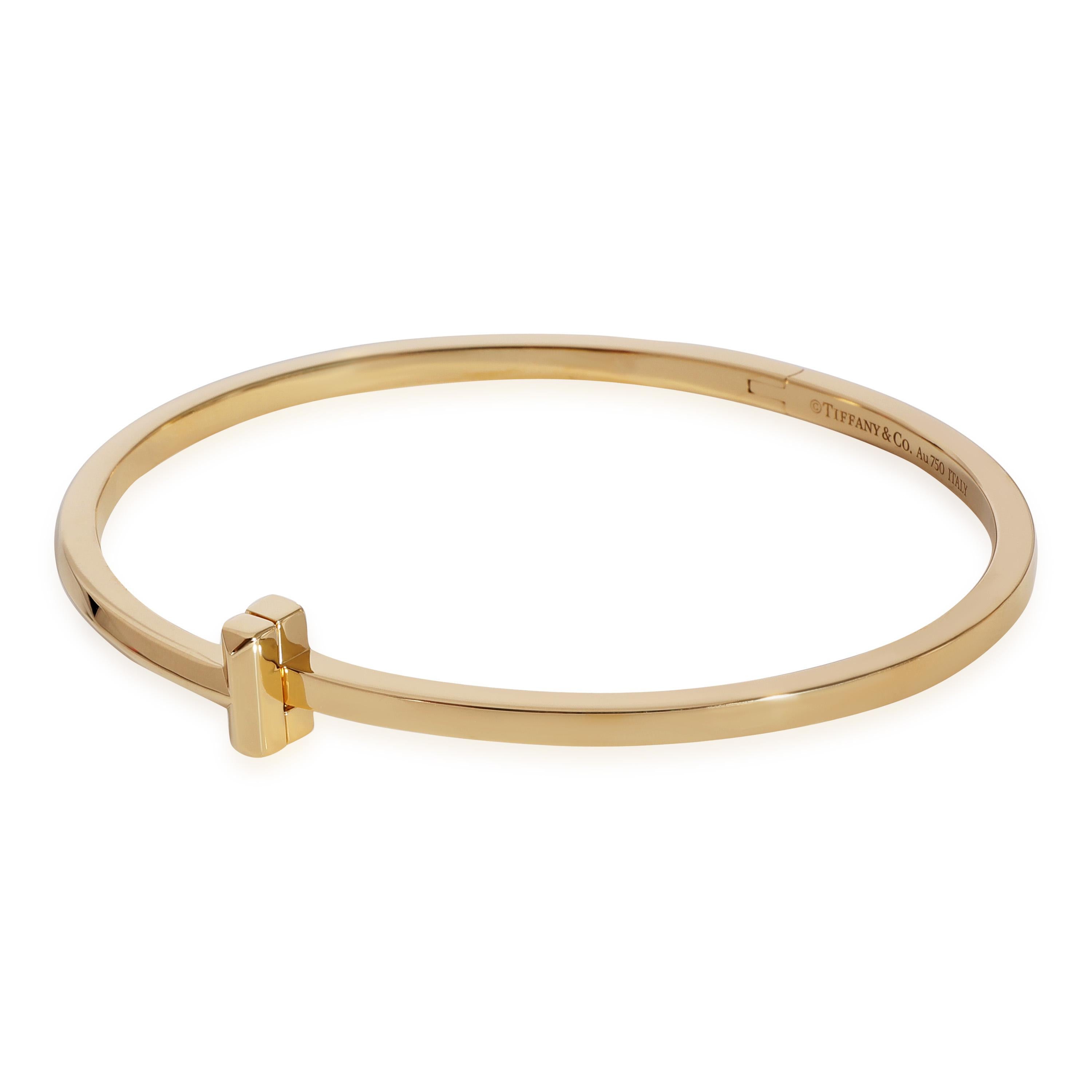 Tiffany & Co. Tiffany T1 schmaler Armreif mit Scharnier aus 18 Karat Gelbgold im Zustand „Hervorragend“ in New York, NY