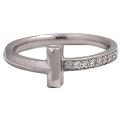 Tiffany & Co. 'Tiffany T1' White Gold Diamond Ring