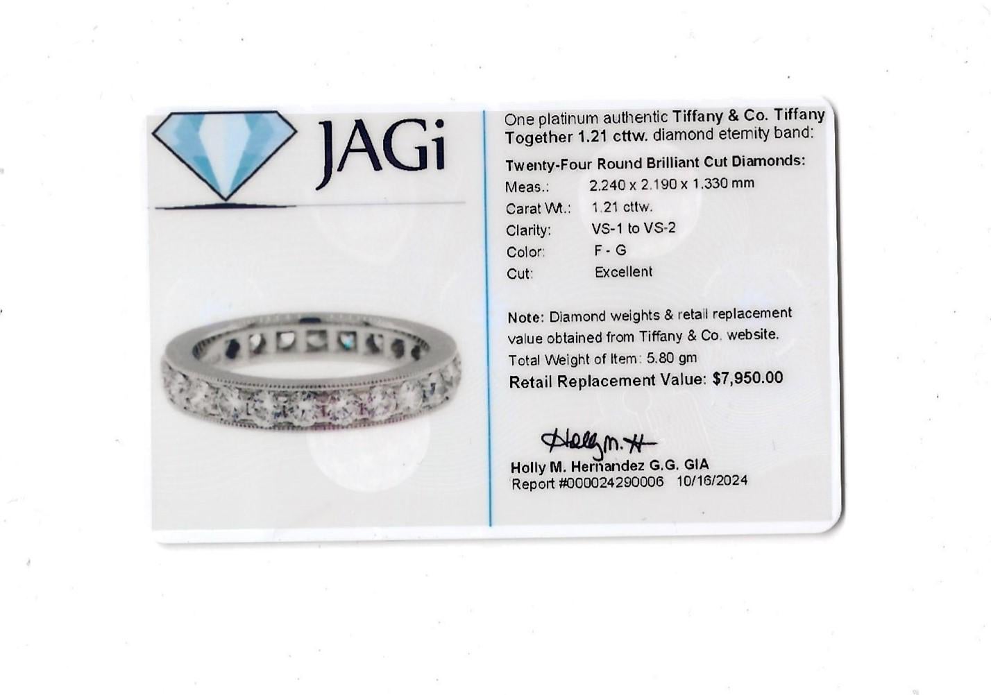 Tiffany & Co. Anillo de eternidad de diamantes 