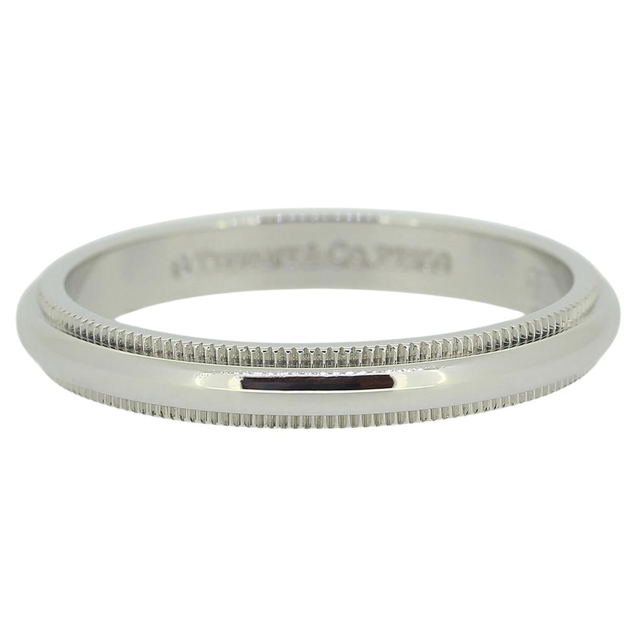 Tiffany & Co. Tiffany Together Milgrain Band Ring Size Q (58) For Sale