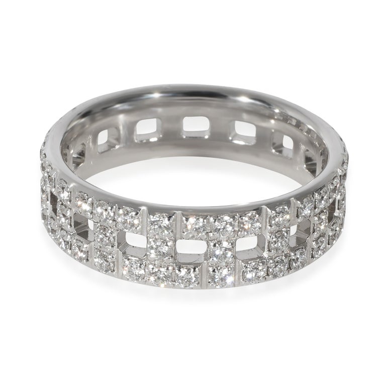 Tiffany and Co. Bague Tiffany en or blanc 18k et diamant Trueing 0.99 CTW  En vente sur 1stDibs