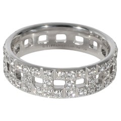 Tiffany & Co. Bague Tiffany en or blanc 18k et diamant Trueing 0.99 CTW