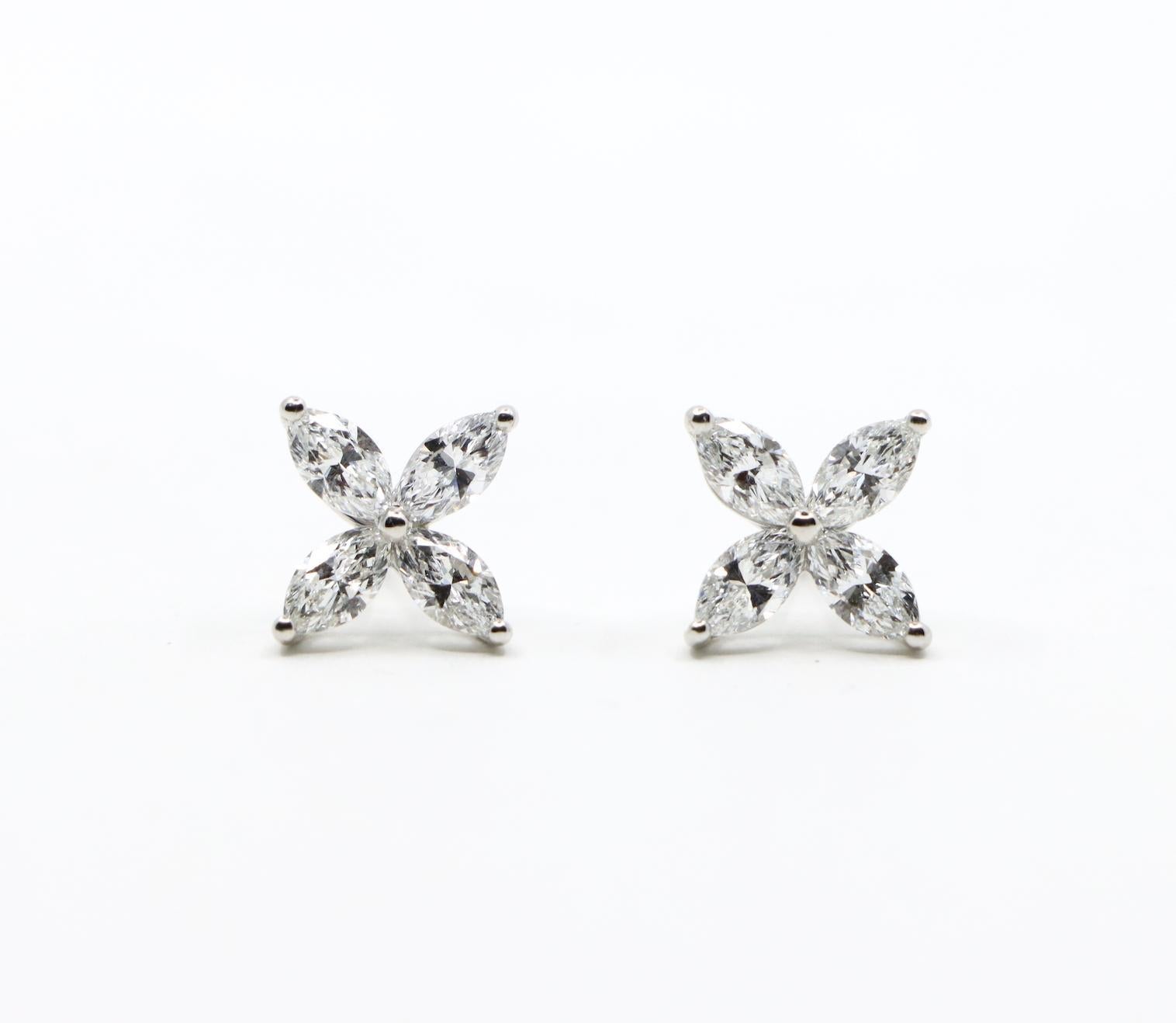 Women's or Men's Tiffany & Co. Tiffany Victoria Earrings Diamonds & Platinum - Large Model
