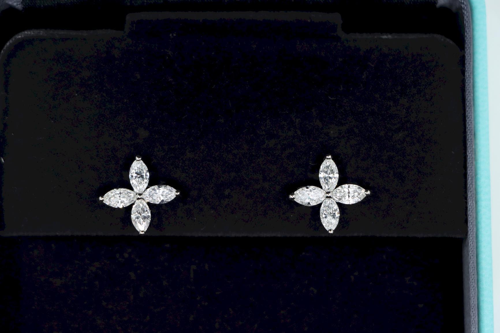 Tiffany & Co. Tiffany Victoria Earrings Diamonds & Platinum - Large Model 1