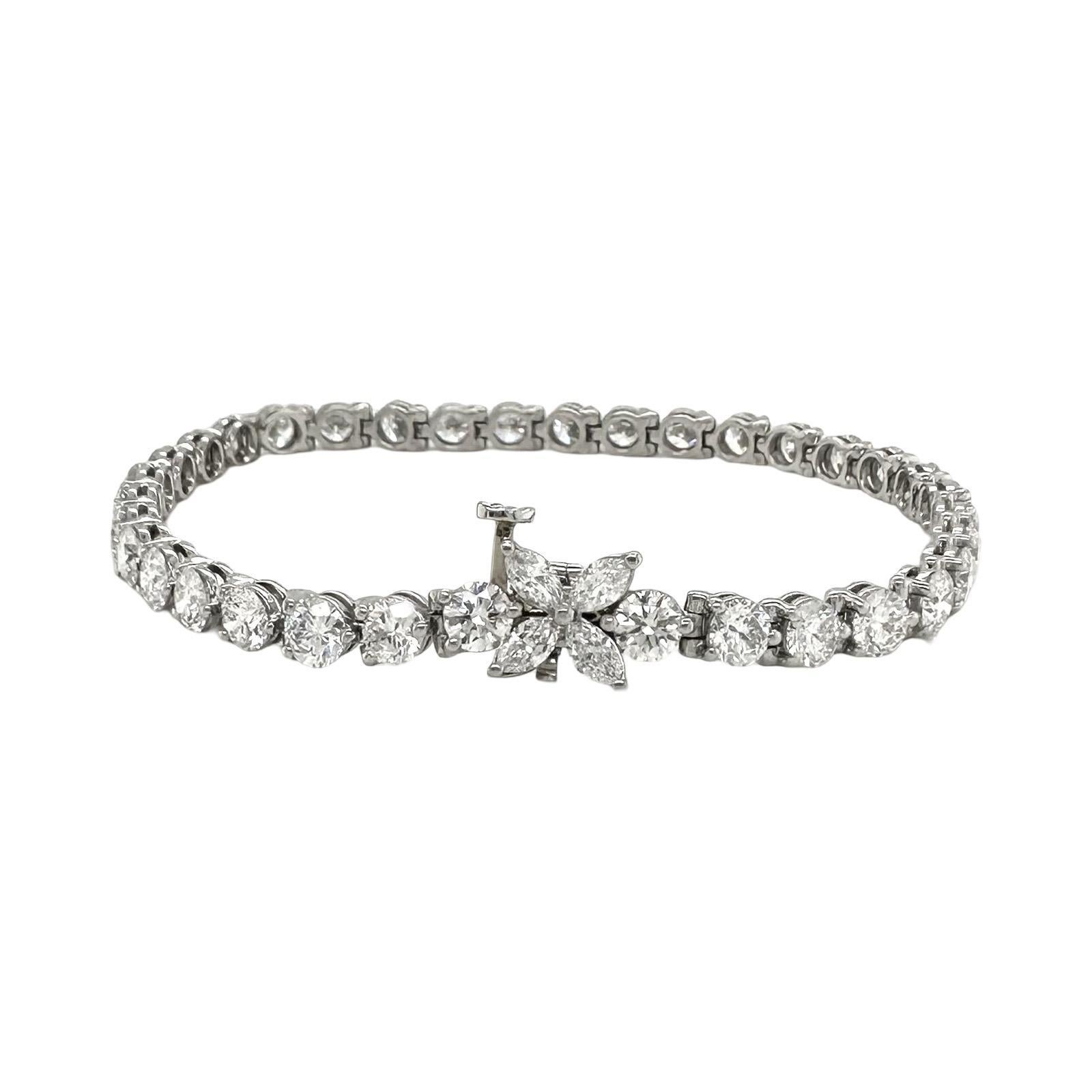 Tiffany & Co. Tiffany Victoria Platin-Diamant-Tennisarmband aus Platin, 8,05 Karat im Zustand „Hervorragend“ in Miami, FL