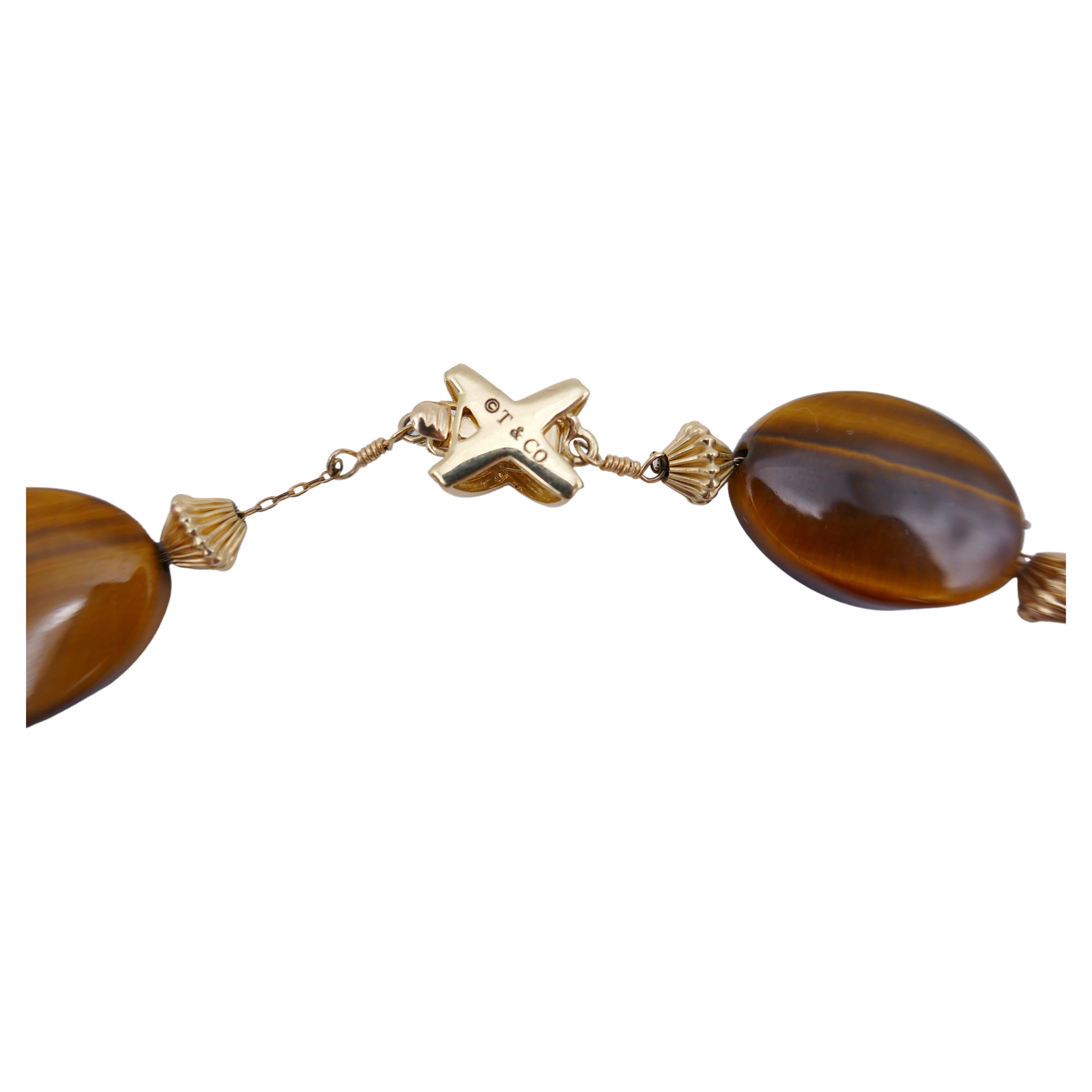 Women's Tiffany & Co. Tiger Eye Gold Necklace