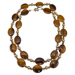 Tiffany & Co. Tiger Eye Gold Necklace
