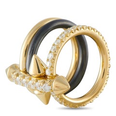 Tiffany & Co. Titan 18K Yellow Gold and Titanium 1.14ct Diamond Ring