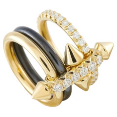 Tiffany & Co. Titan 18K Yellow Gold and Titanium 1.14ct Diamond Ring