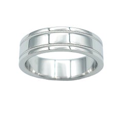 Tiffany & Co. 'Together' Double Milgrain Polished Platinum Wedding Band Ring