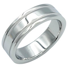 Tiffany & Co. 'Together' Double Milgrain Polished Platinum Wedding Band Ring