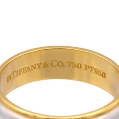 Tiffany & Co. Together Milgrain Band Ring Platinum & 18K Gold, Size 7