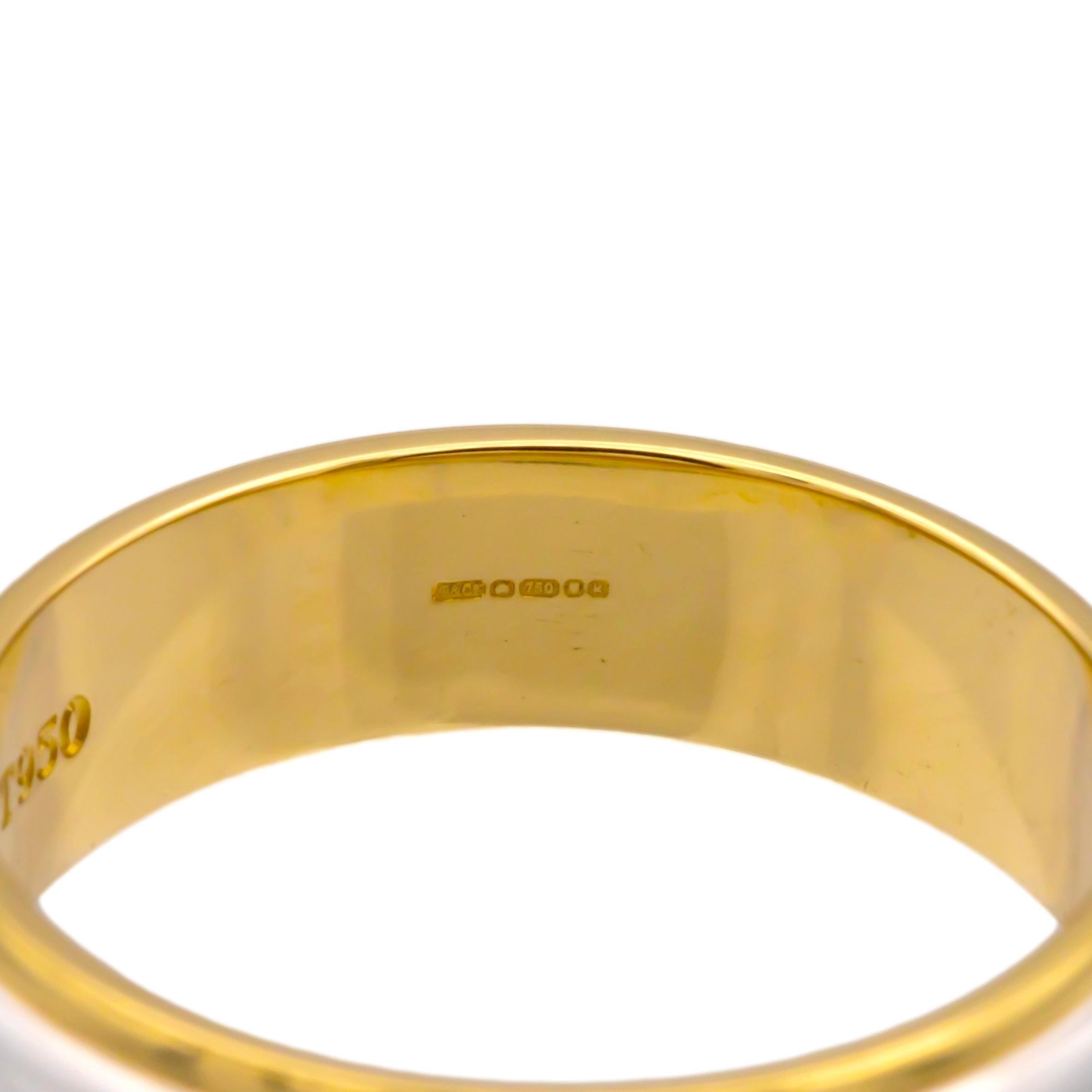 Tiffany & Co. Anillo Together Milgrain de platino y oro de 18 quilates, talla 7 en Bueno Estado en New York, NY