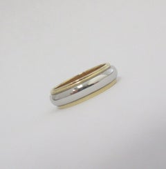 TIFFANY 
Co. Zusammen Platin 18K Gold 6mm Milgrain Hochzeit Band Ring 7