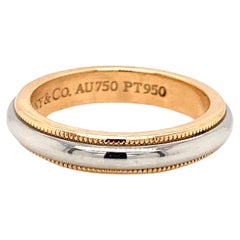 Tiffany & Co. Together Platinum & 18K Yellow Gold Two Tone Milgrain Wedding Band