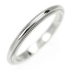 TIFFANY & Co. Together Platinum 2mm Milgrain Wedding Band Ring 3.5