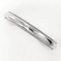 TIFFANY & Co. Together Platinum 3mm Milgrain Wedding Band Ring 6