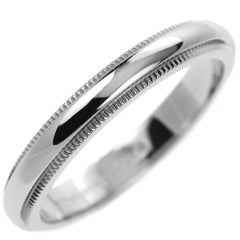 TIFFANY & Co. Together Platinum 3mm Milgrain Wedding Band Ring 6 New