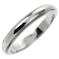 TIFFANY & Co. Together Platinum 3mm Milgrain Wedding Band Ring 6 New