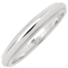 TIFFANY & Co. Together Platinum 3mm Milgrain Wedding Band Ring 6.5