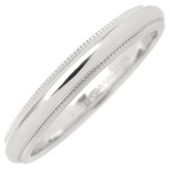 TIFFANY & Co. Together Platinum 3mm Milgrain Wedding Band Ring 6.5