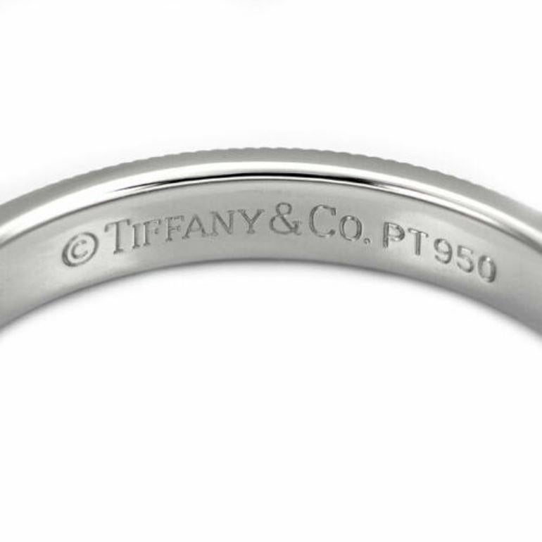 TIFFANY & Co. Alliance en platine de 3 mm de couleur milgrain 7 en vente 1