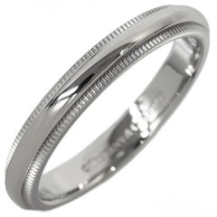 TIFFANY & Co. Together Platinum 3mm Milgrain Wedding Band Ring 7.5