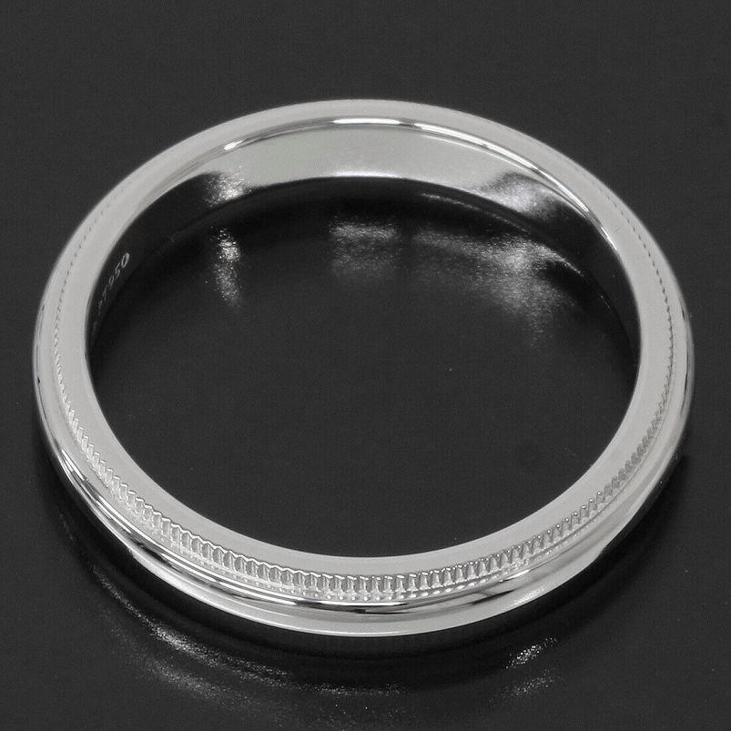 Femenino o masculino TIFFANY & Co. Juntos Platino 3mm Milgrain Alianza 8 en venta