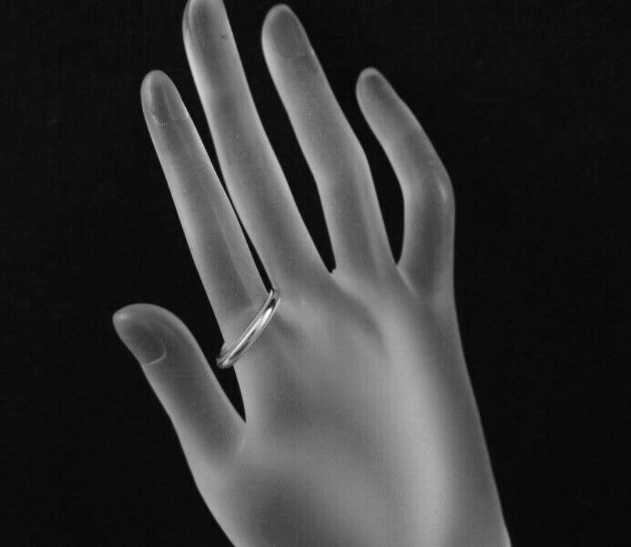 TIFFANY & Co. Together Platin 3mm Milgrain Ehering 9 im Angebot 1
