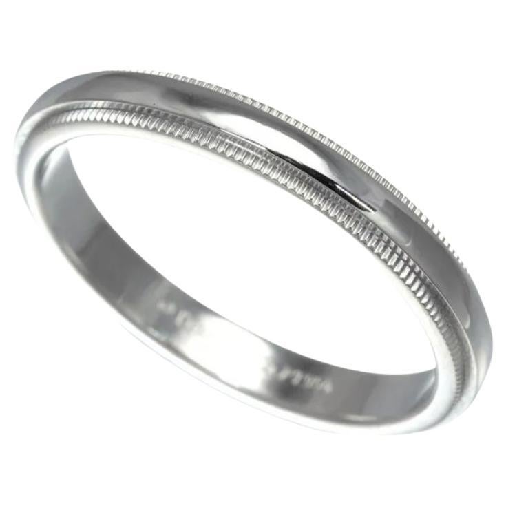 TIFFANY & Co. Alliance en platine de 3 mm de couleur milgrain 9