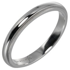 TIFFANY & Co. Together Platinum 3mm Milgrain Wedding Band Ring 9.5