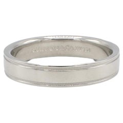 Tiffany & Co. Together Platinum 4MM Double Milgrain Band Wedding Ring