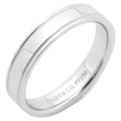 Tiffany & Co. Together Platinum Double Milgrain Wedding Band Ring 6
