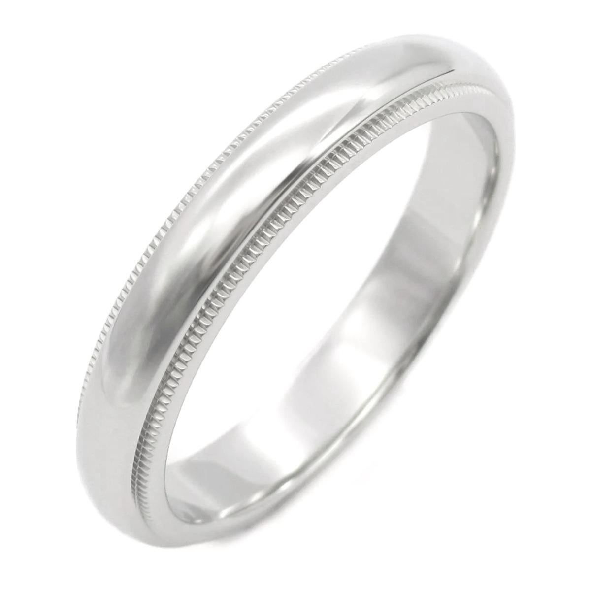 TIFFANY & Co. Together Platin 4mm Milgrain Ehering 10 im Zustand „Hervorragend“ im Angebot in Los Angeles, CA