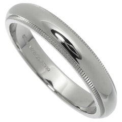 TIFFANY & Co. Juntos Platino 4mm Milgrain Alianza 10