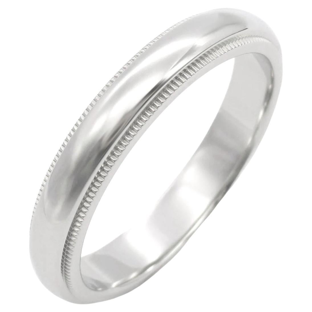 TIFFANY & Co. Alliance en platine de 4 mm de couleur milgrain 10