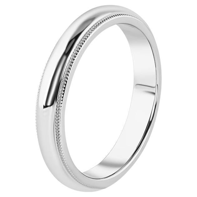 TIFFANY & Co. Alliance en platine de 4 mm de couleur milgrain 10