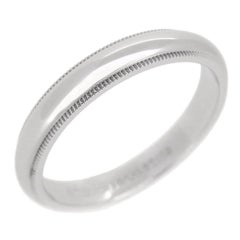 TIFFANY & Co. Together Platinum 4mm Milgrain Wedding Band Ring 11