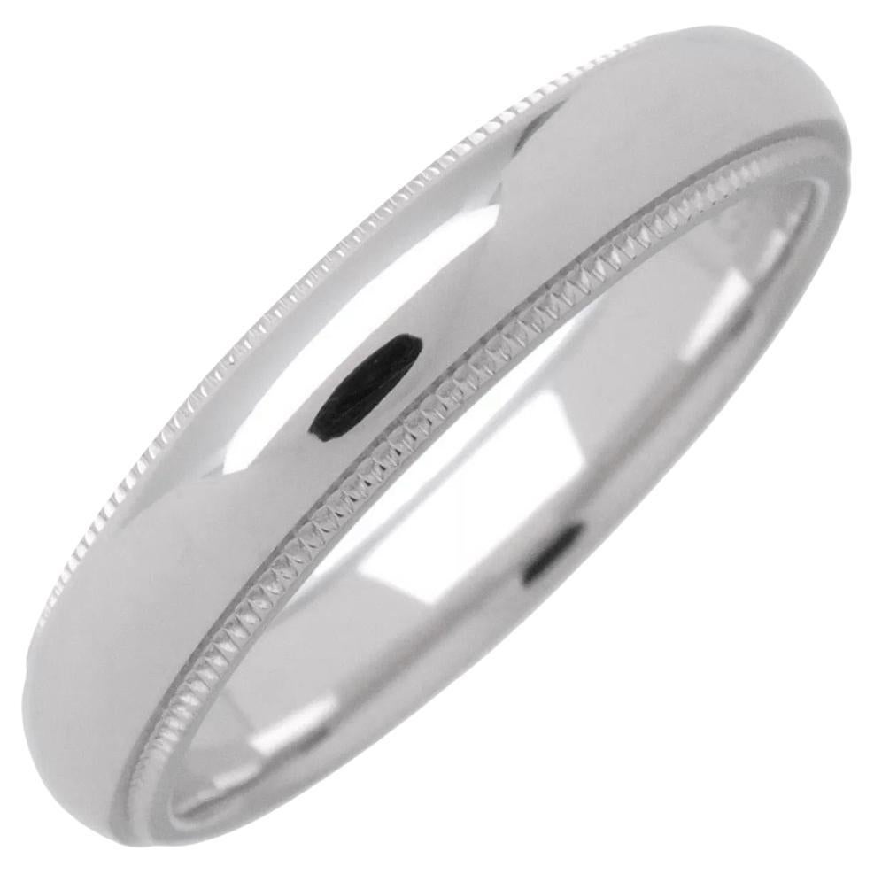 TIFFANY & Co. Juntos Platino 4mm Milgrain Alianza 8