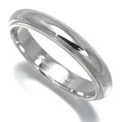 TIFFANY & Co. Together Platinum 4mm Milgrain Wedding Band Ring 9 New