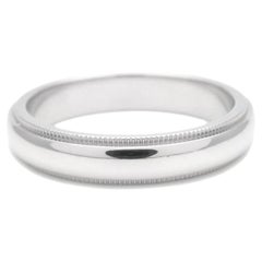 TIFFANY & Co. Ensemble Platine 4mm Milgrain Alliance de mariage 9