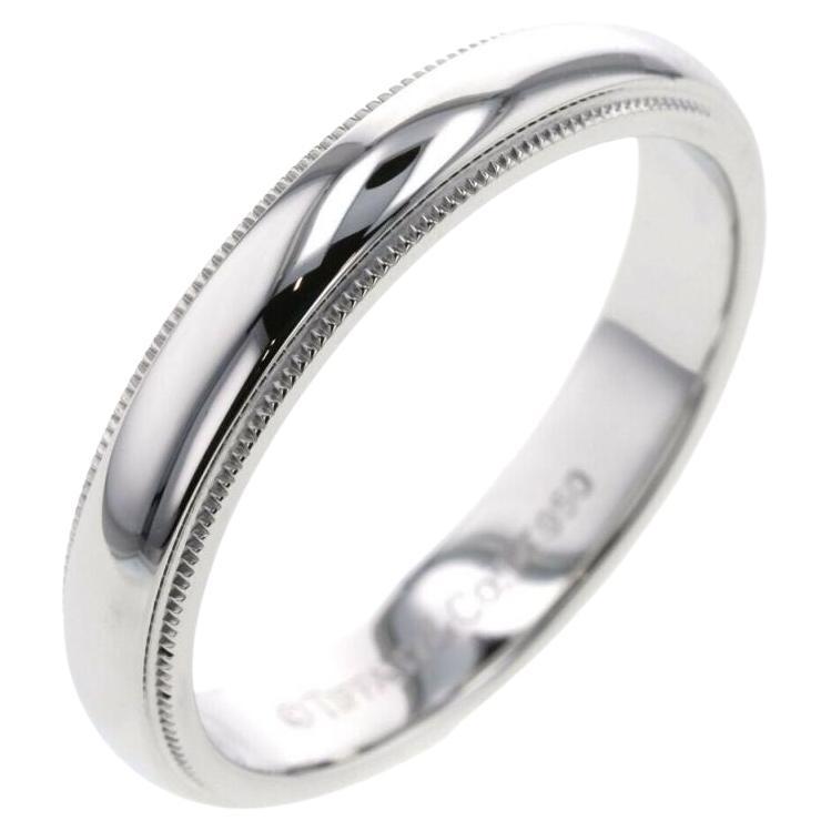 TIFFANY & Co. Juntos Platino 4mm Milgrain Alianza 9 en venta