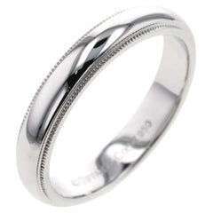 TIFFANY & Co. Juntos Platino 4mm Milgrain Alianza 9