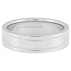 TIFFANY & Co. Alliance double milgrain de 6 mm et platine 10 mm