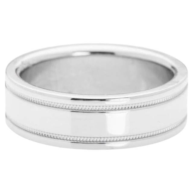 TIFFANY & Co. Juntos Alianza de Platino 6mm Doble Milgrain 6.5