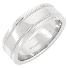 TIFFANY & Co. Juntos Platino 6mm Doble Milgrain Alianza 7