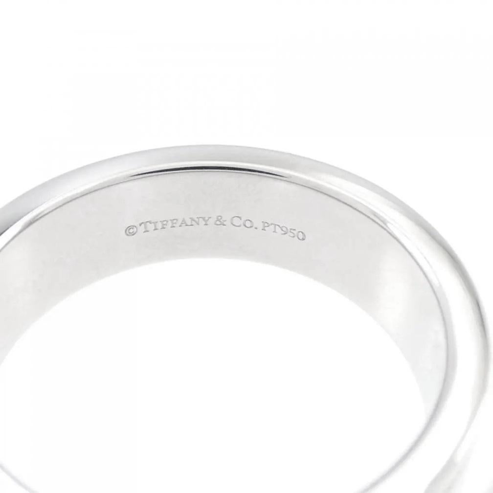 Women's or Men's TIFFANY & Co. Together Platinum 6mm Double Milgrain Wedding Band Ring 8.5 For Sale