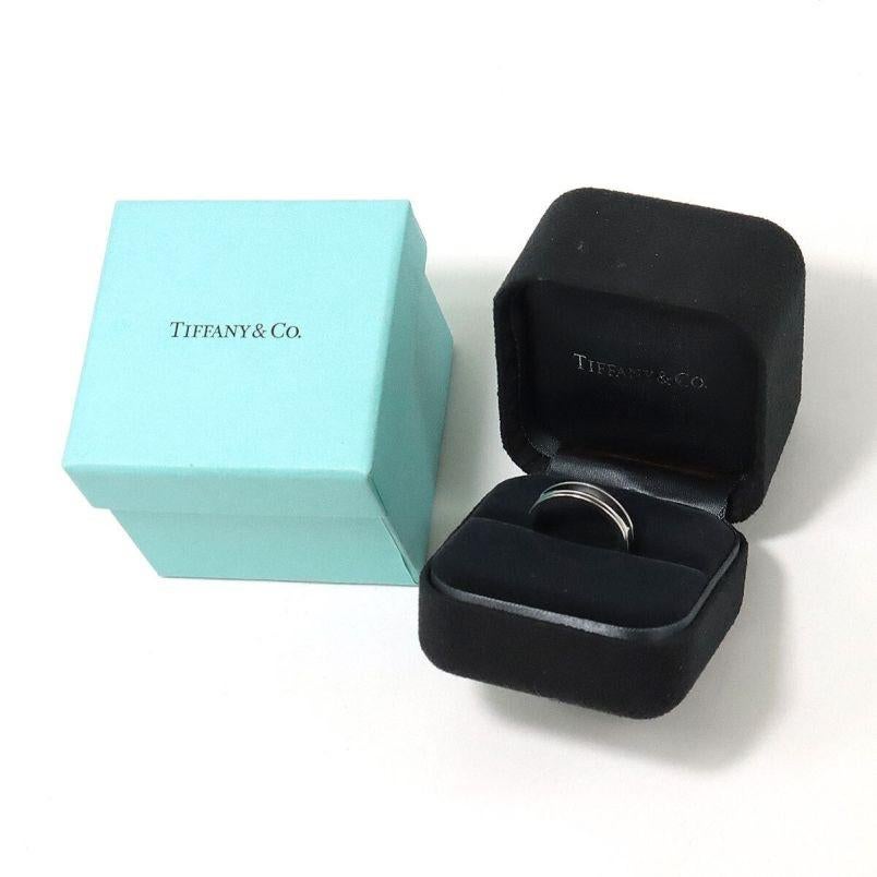 TIFFANY & Co. Juntos Platino 6mm Doble Milgrain Alianza 9.5 en venta 2