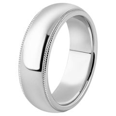 TIFFANY & Co. Anello nuziale in platino 6mm con grana 6