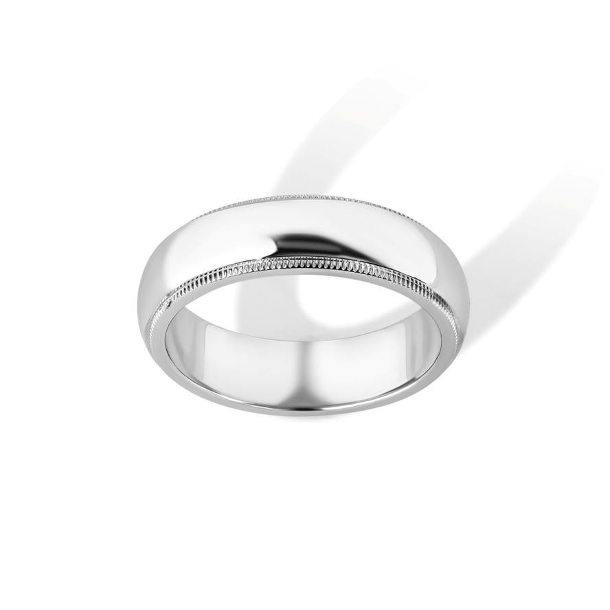TIFFANY & Co. Zusammen Platin 6mm Milgrain Hochzeit Band Ring 9 für Damen oder Herren im Angebot